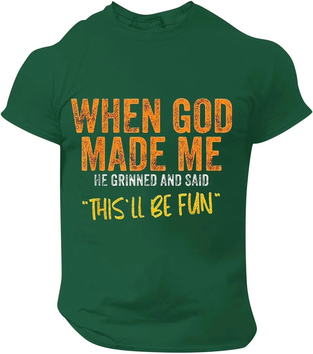 Мужская футболка с принтом Religious Quote, Dark Green