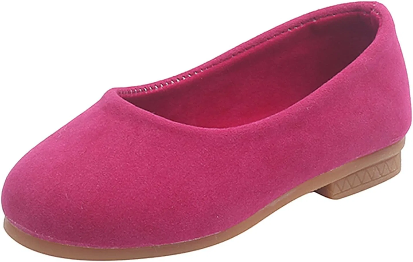 Детские ботинки для девочек с однотонным цветом из кожи, Hot Pink
