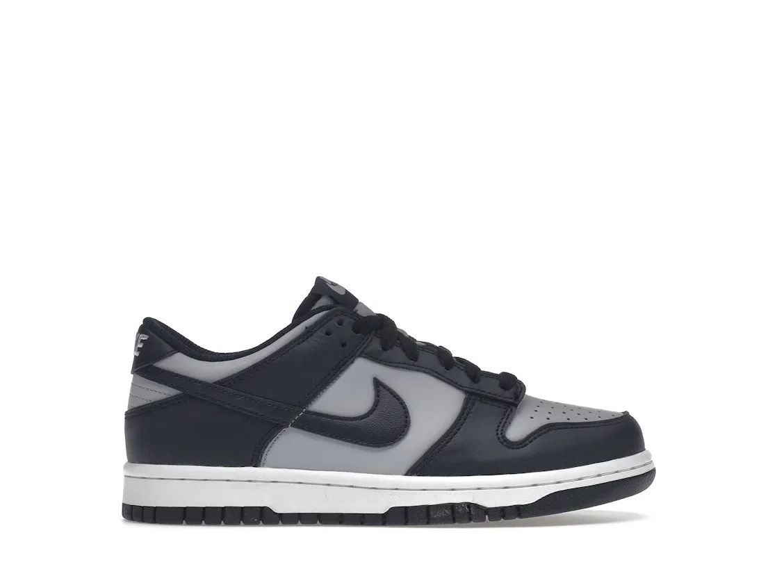 Детские кроссовки с перфорацией Nike Dunk Low Nike, Wolf Grey Dark Obsidian Total Orange