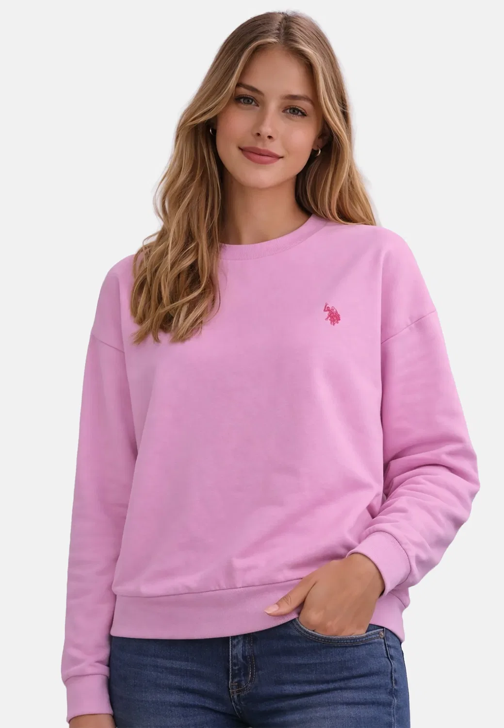Женский свитшот P034 U.S. Polo Assn., Pink