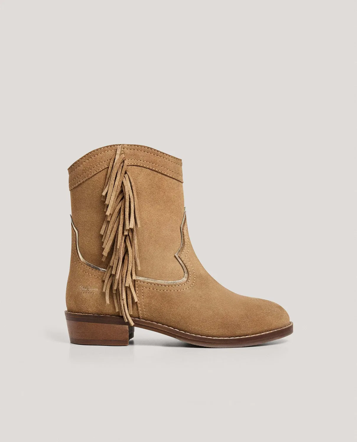 Детские ботинки из замши, Cowboy, Pepe Jeans, коричневый