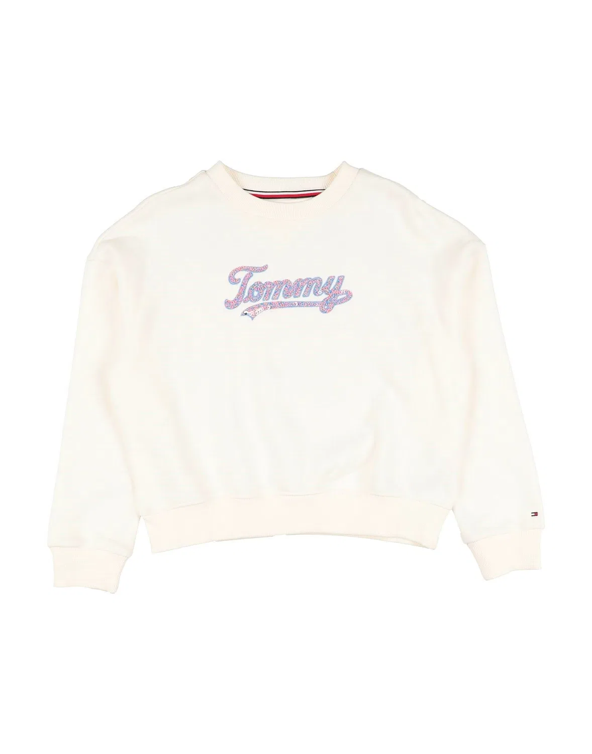 Свитшот из флиса с аппликациями Tommy Hilfiger, айвори