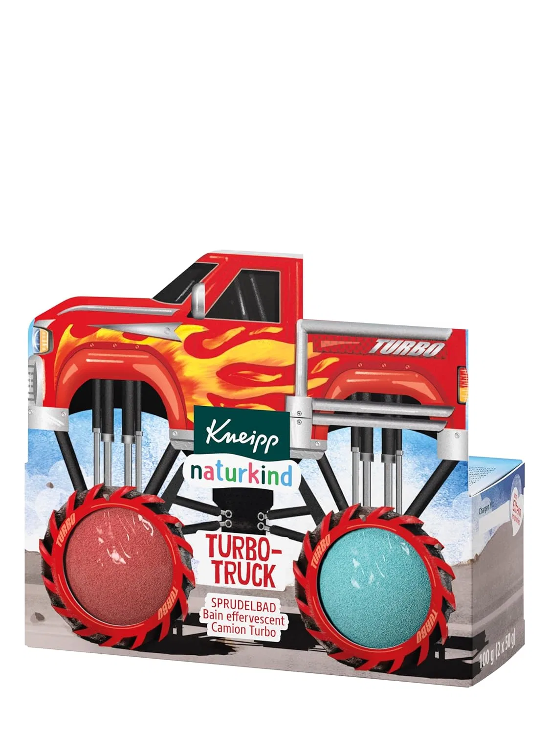 Бомбочка для ванны Turbo-Truck Kneipp, 100 г, Multicoloured