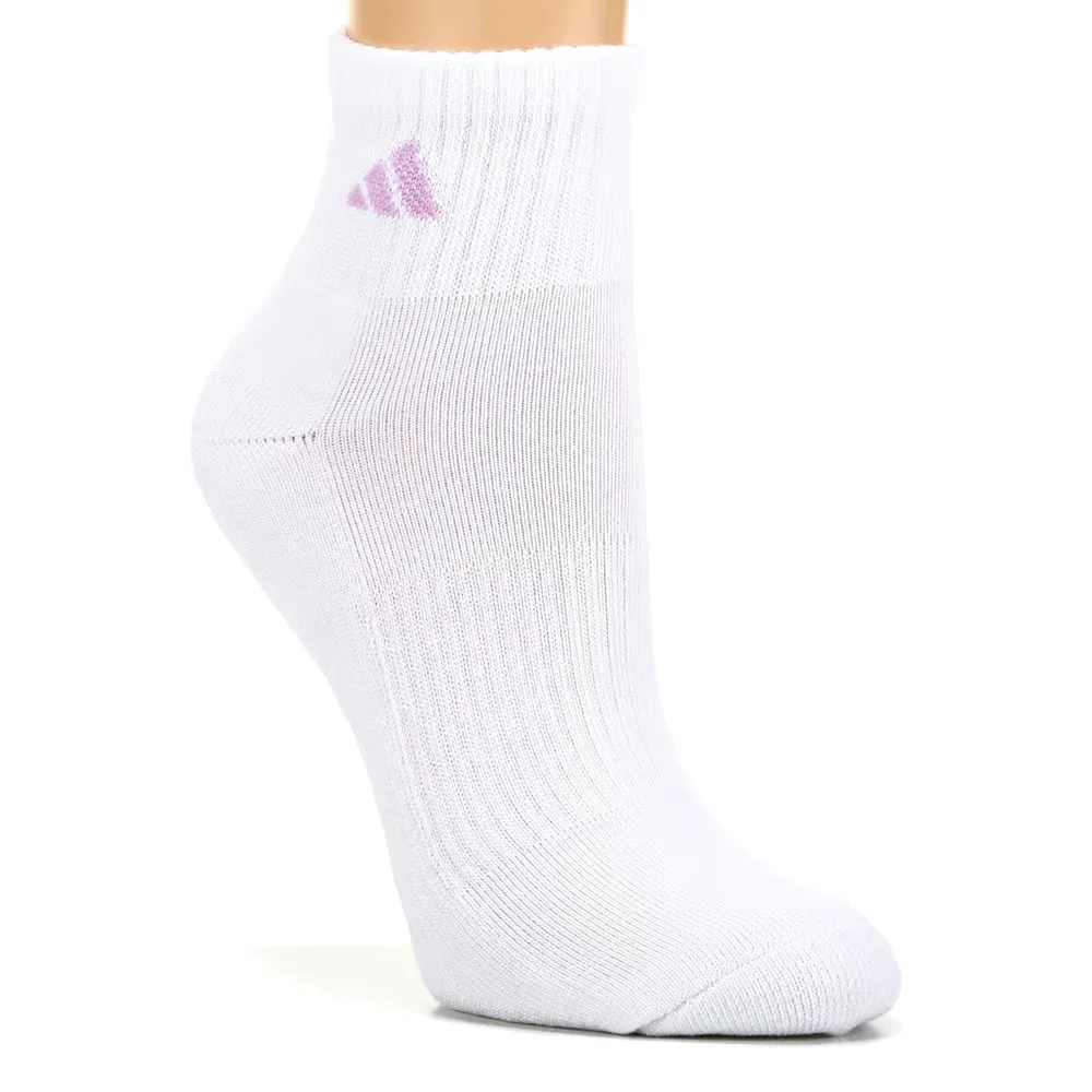 Женские спортивные носки до щиколотки комплект из 6 пар Adidas, White — фото 2