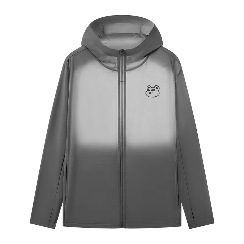 Детская ветровка с защитой от солнца [Ice Silk Sun Protection] Graphite Gray (Ma Thick Brow Bear Chest Logo), MINISO, Graphite Gray