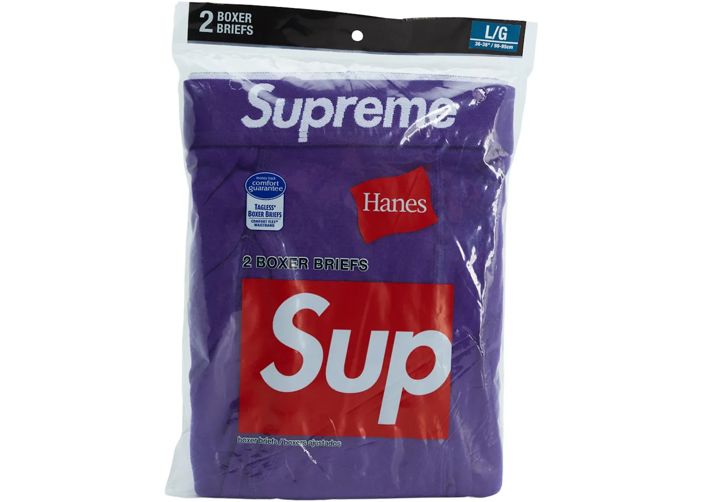 Унисекс трусы боксеры с принтом Briefs (2 Pack) Supreme, Purple