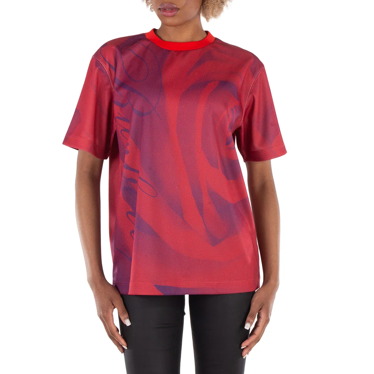 Футболка с принтом Rose Graphic And Logo Print Burberry, Pillar Ip Pattern