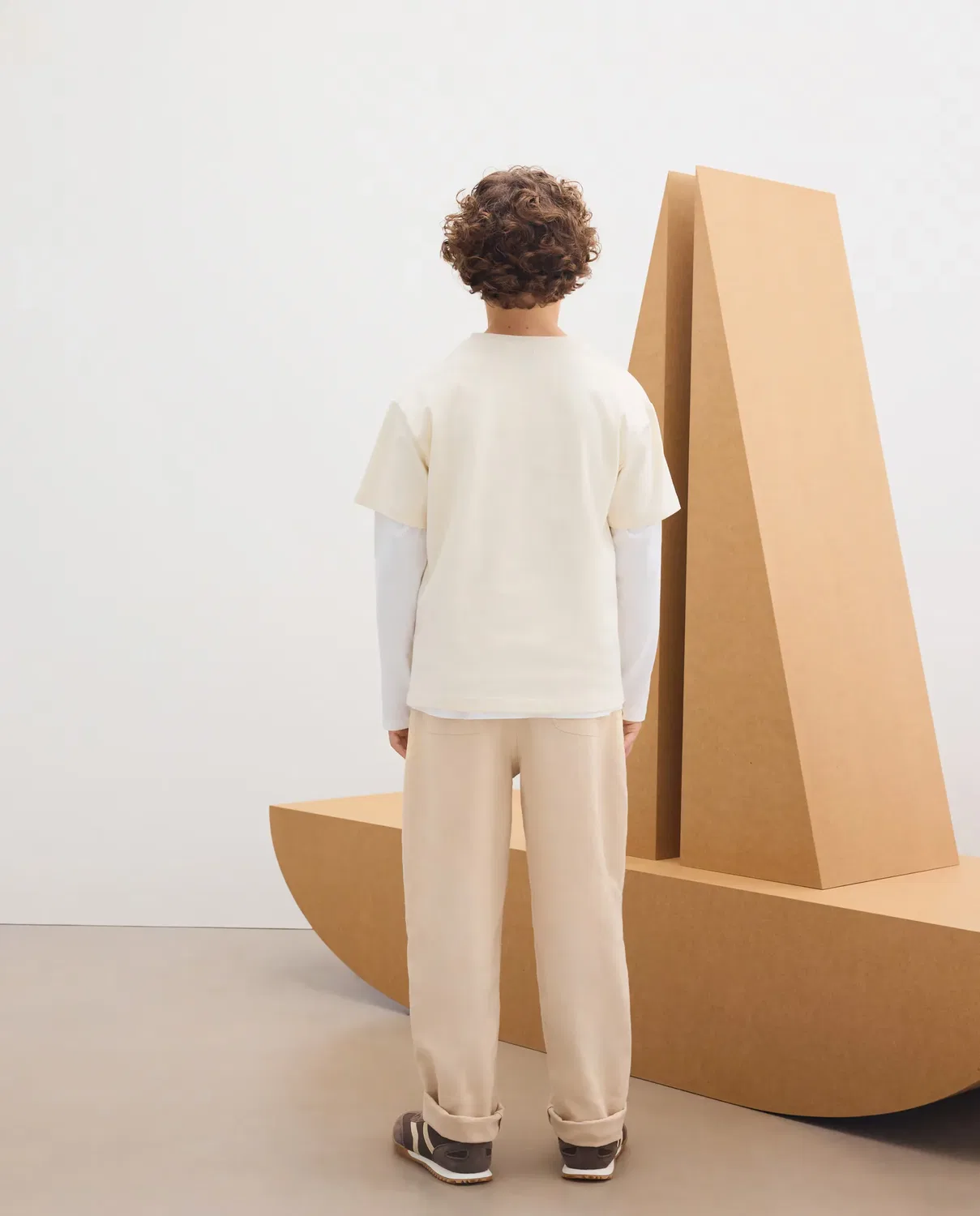 Детские штаны карго для мальчиков льняные Kids El Corte Inglés, Beige — фото 3