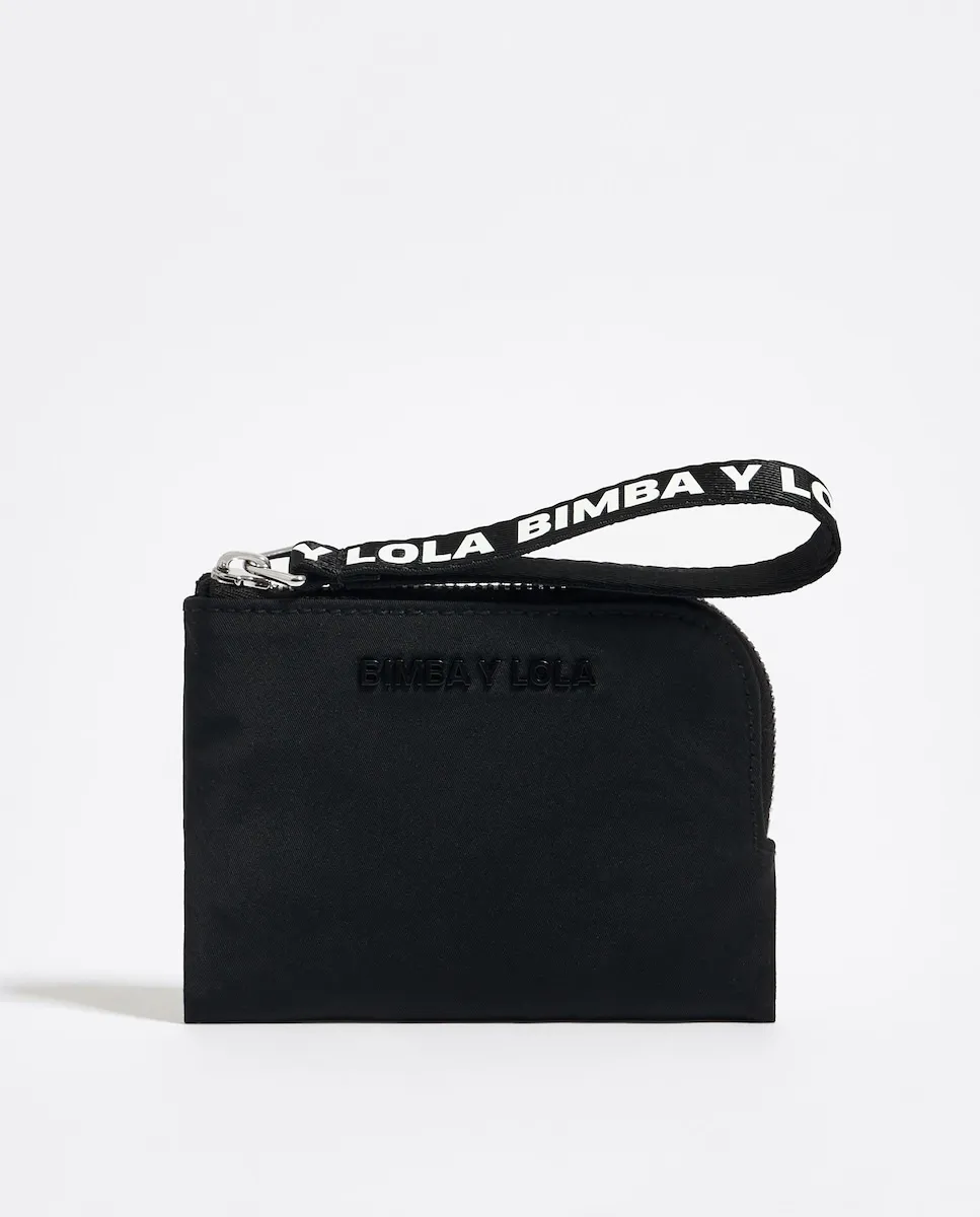 

Женский маленький кошелек с застежкой-молнией и ручкой с логотипом Bimba y Lola, черный