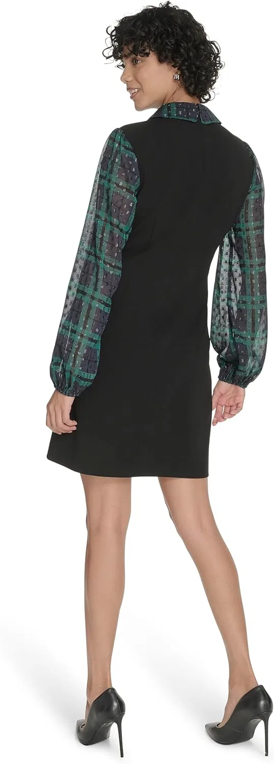 Женское платье-рубашка с длинным рукавом Tommy Hilfiger, Black Midnight/Evergreen — фото 3