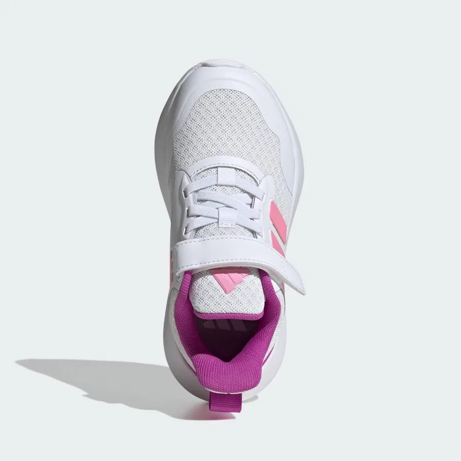 Детские кроссовки с липучками Fortarun 3 Shoes Kids adidas, Бело-розовый — фото 3