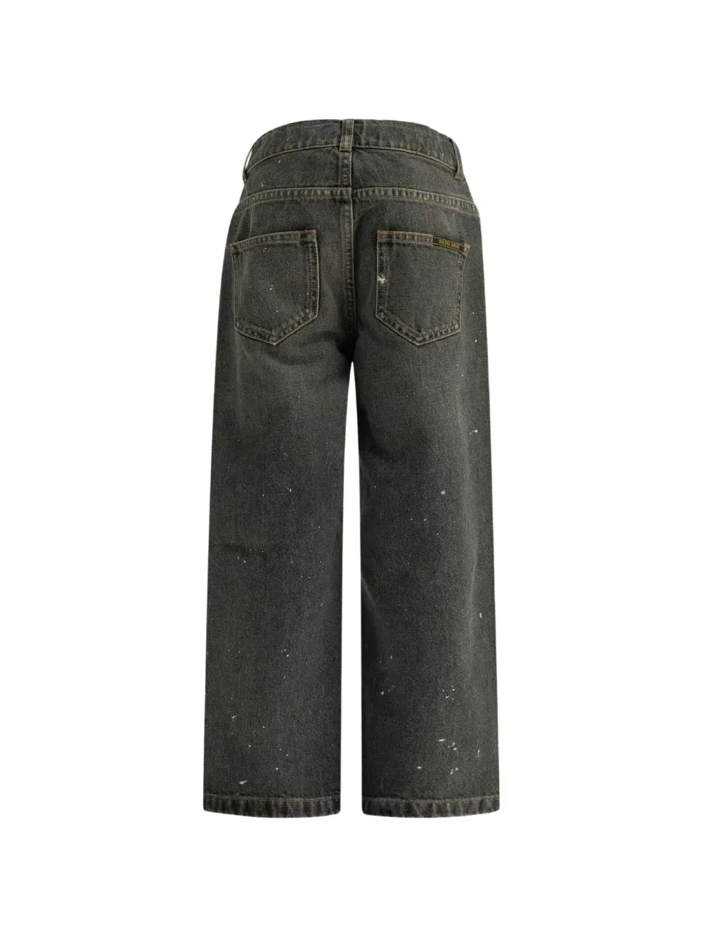 Джинсы прямого кроя с брызгами краски Golden Goose Kids, серый — фото 2