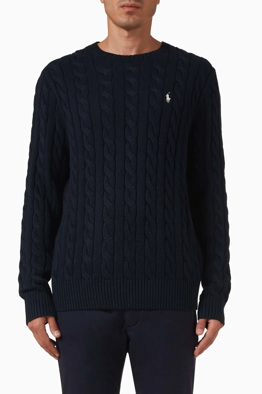 Свитер в рубчик с логотипом Logo Cable-knit Polo Ralph Lauren