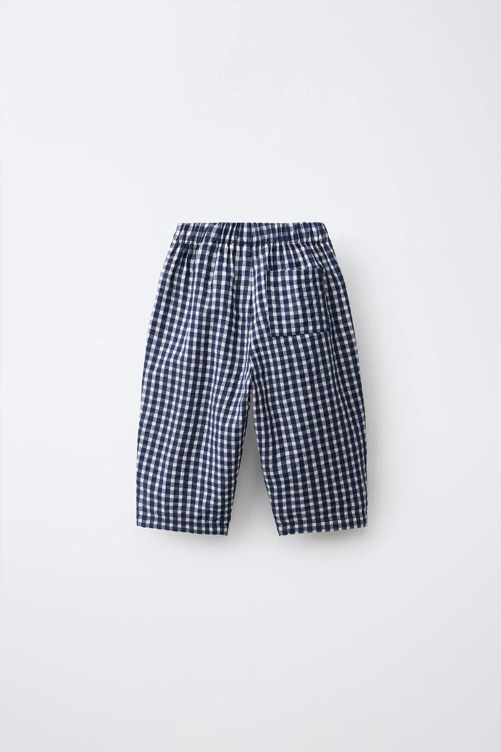 Свободные брюки в клетку ZARA, Navy blue — фото 2