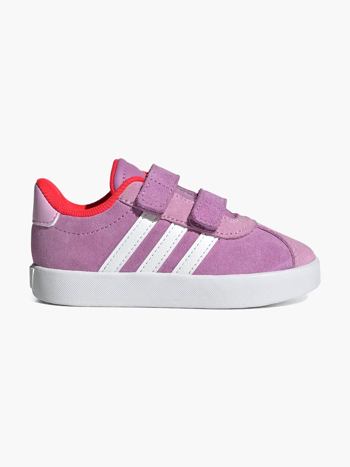 Детские кроссовки с липучками Adidas VL Court 3.0 CF I, фиолетовый