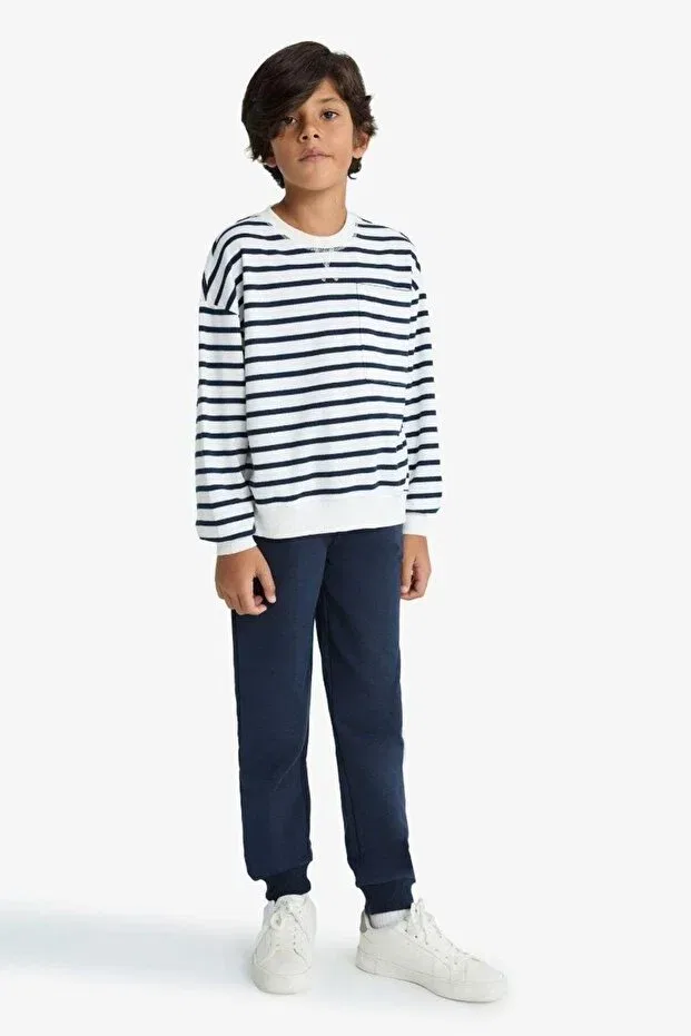 Детские спортивные штаны для мальчиков с двойными карманами Jogger Defacto, Navy Blue-Nv135 — фото 2
