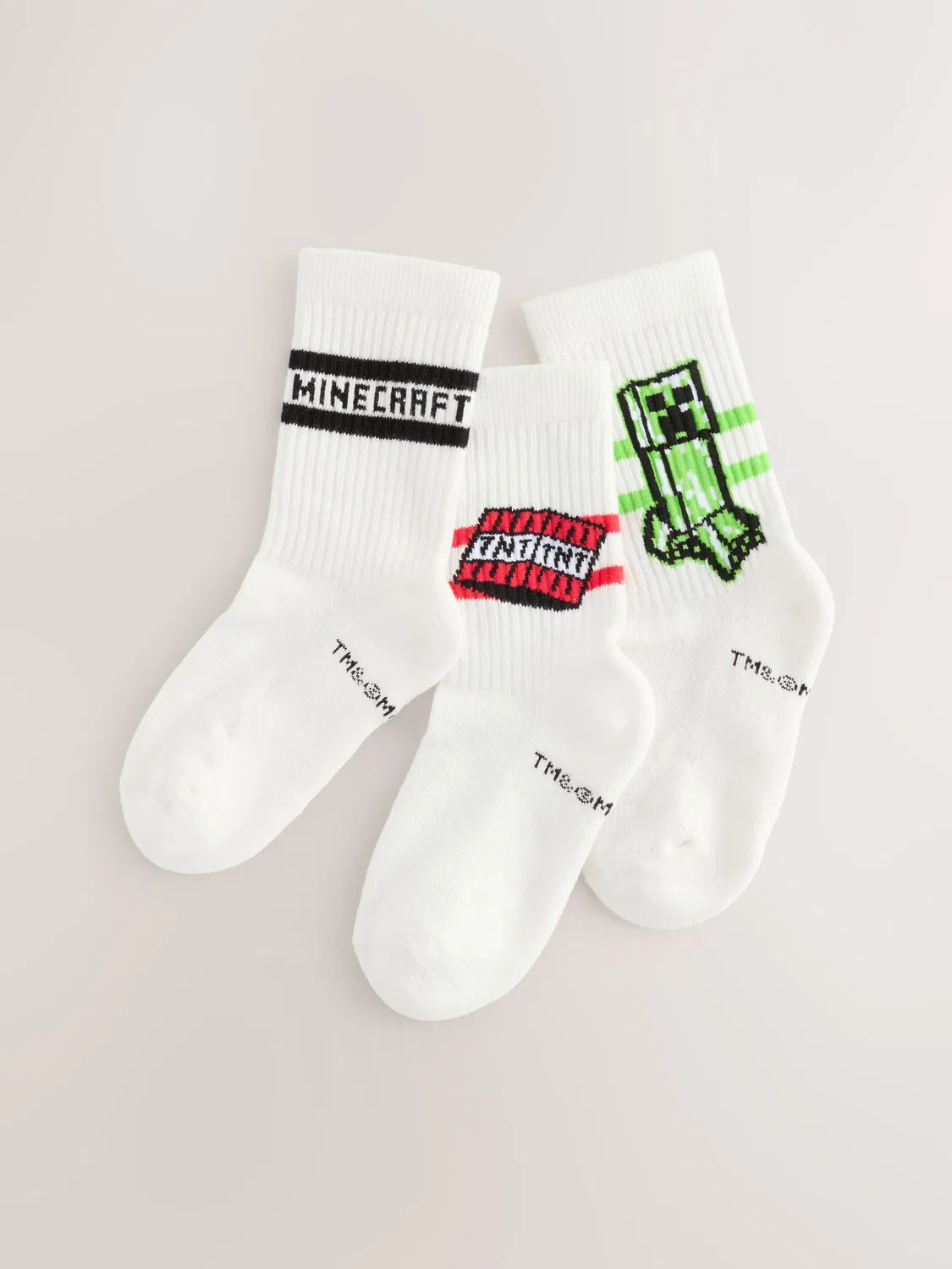 Носки, Minecraft, Rich Ribbed Next, зеленый/красный/черный