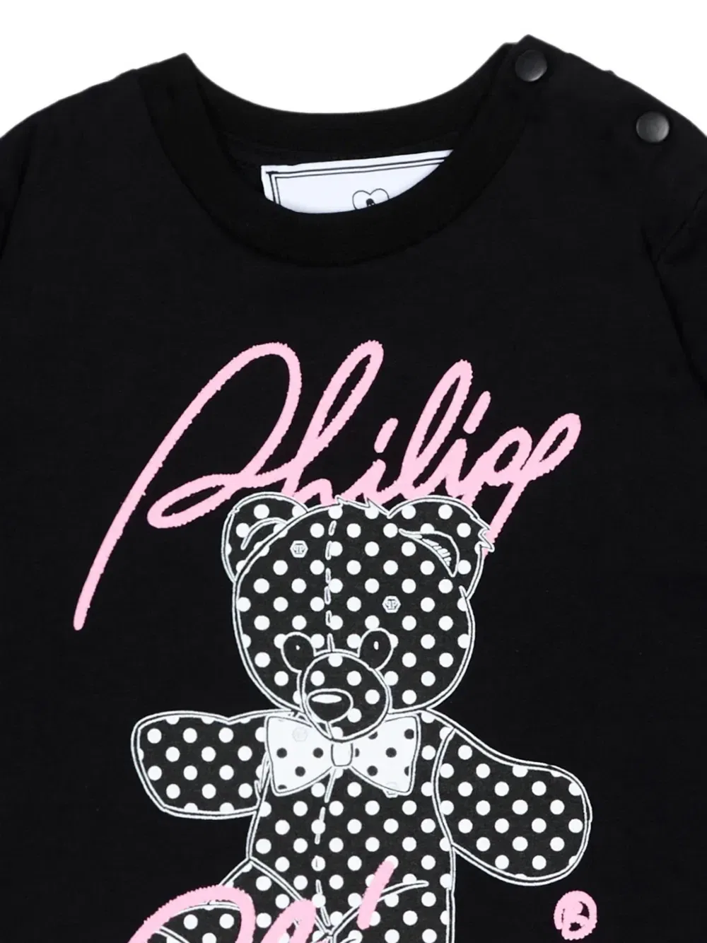 Футболка с плюшевым мишкой Philipp Plein Junior, черный — фото 3