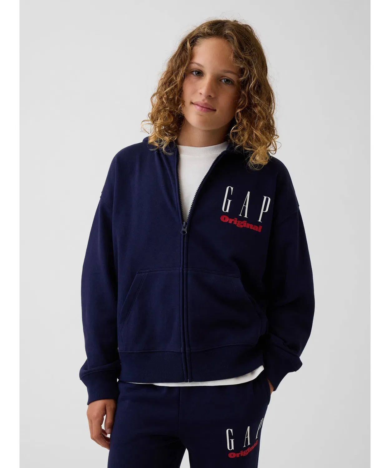 Детский свитшот-худи с длинным рукавомVintage Soft French Terry GAP Logo GAP, Navy