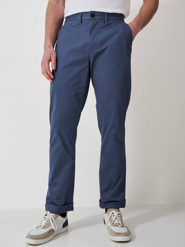 

Брюки-чинос прямого покроя Crew Clothing, средний синий
