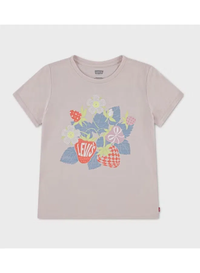 Топ с коротким рукавом с принтом LVG Strawberries Levi'S, розовый