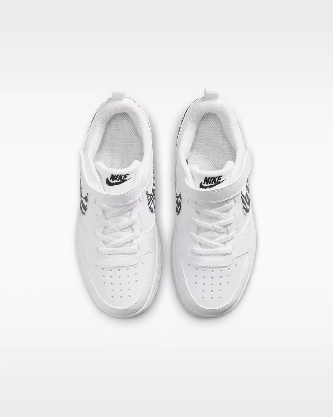 Детская обувь Nike Court Borough Low, White/Black — фото 4