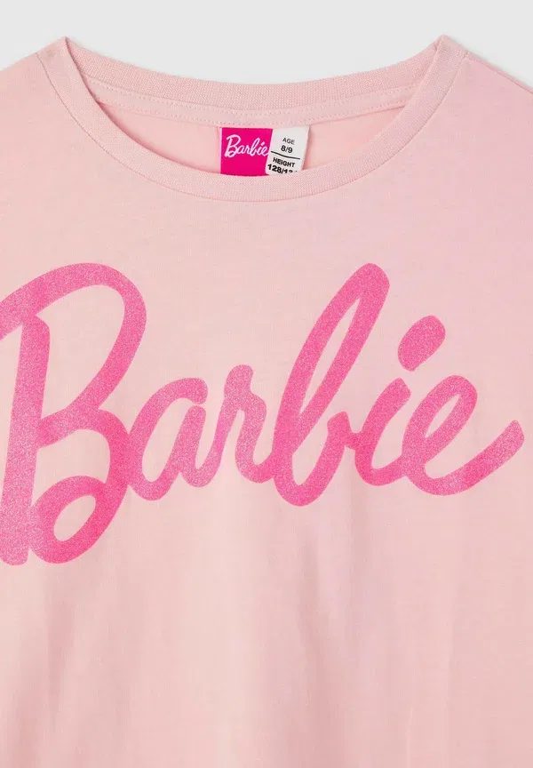 Футболка с принтом Barbie Crop Terranova, розовый кварц — фото 3