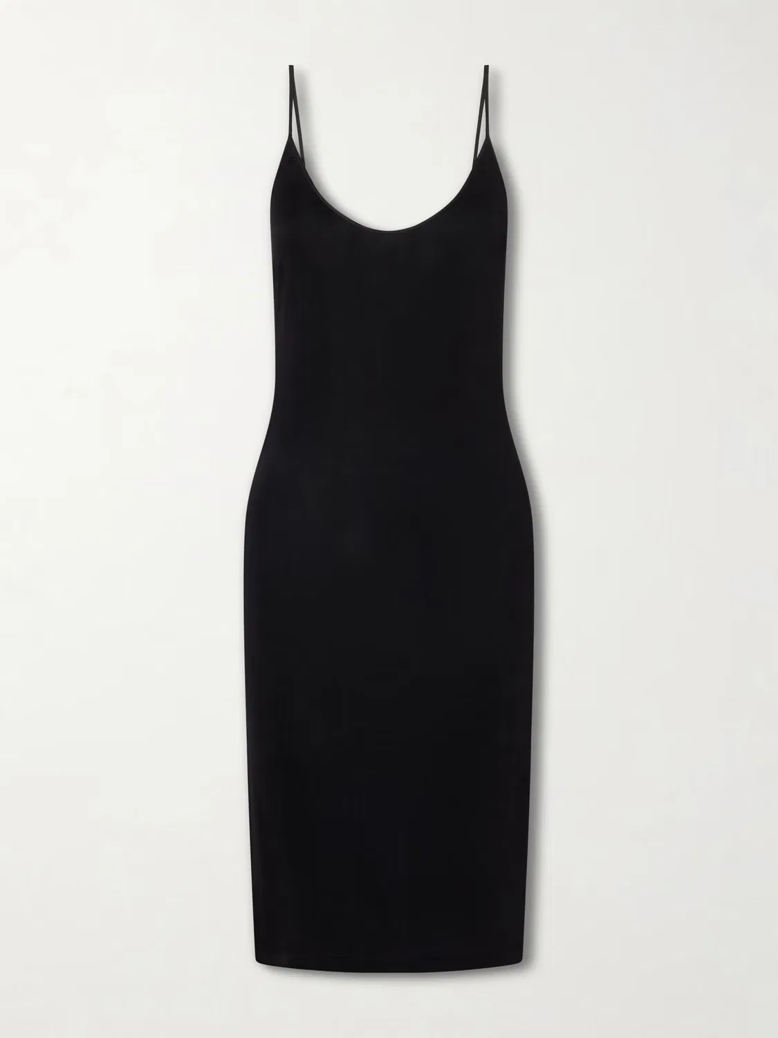 Джерсийское платье миди Saint Laurent, черный