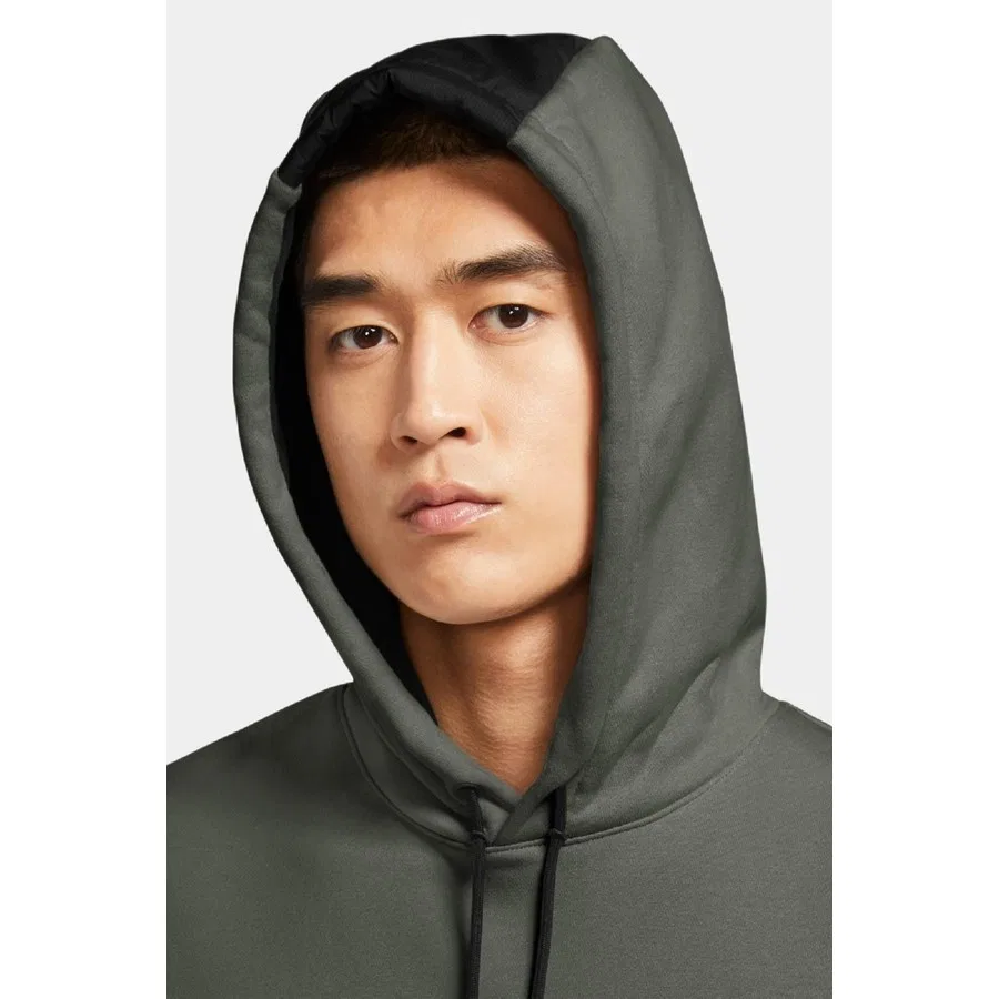Худи Nike Dri-FIT Swoosh с капюшоном и принтом, Черный — фото 3