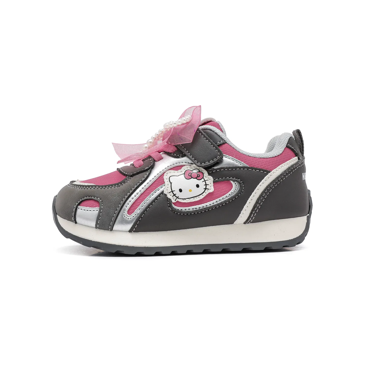 Детские повседневные кроссовки с Hello Kitty, Sanrio, Gray/Rose Red