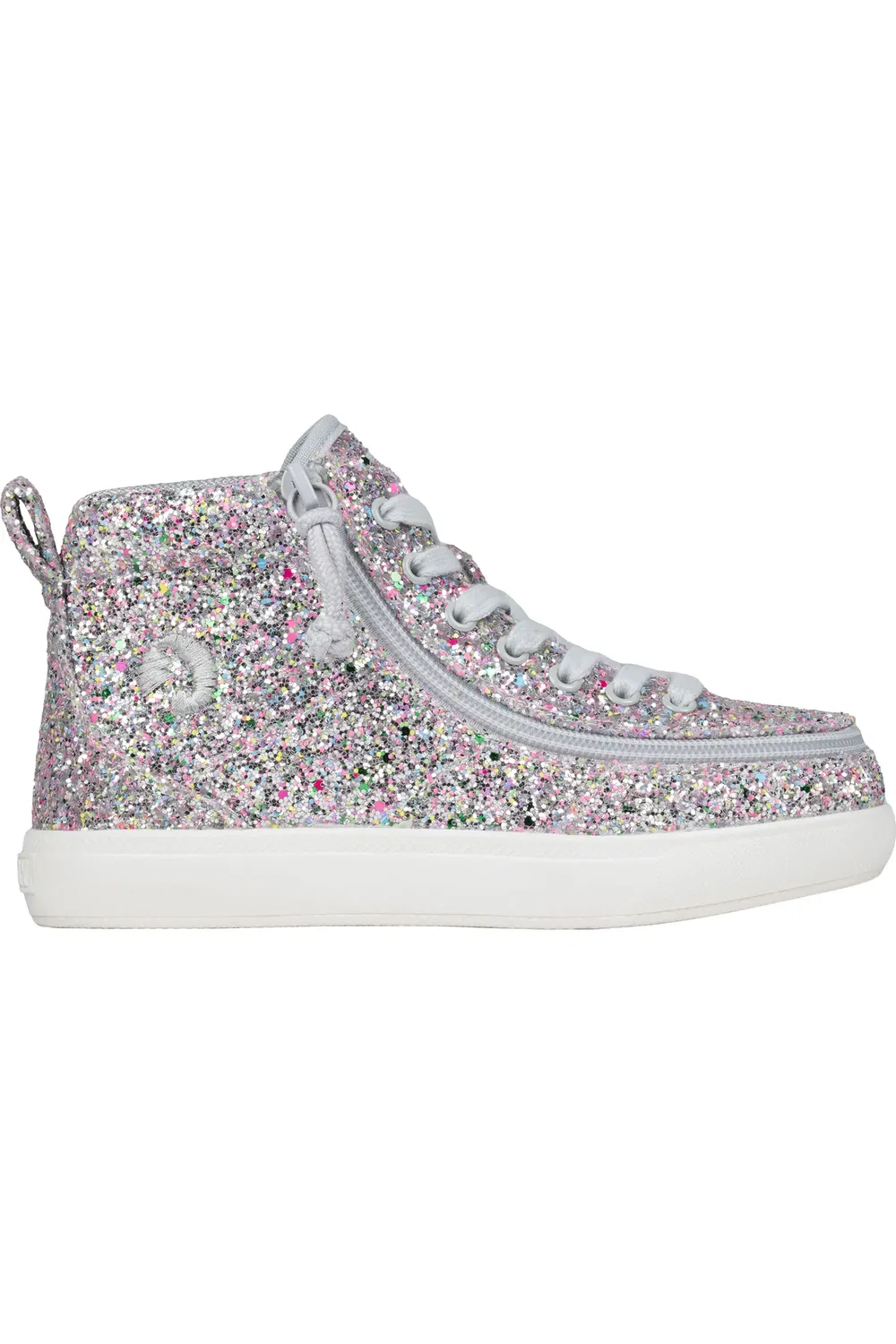 Кроссовки детские на молнии с блестками Classic D|R II High Zip Around BILLY Footwear, Silver Multi