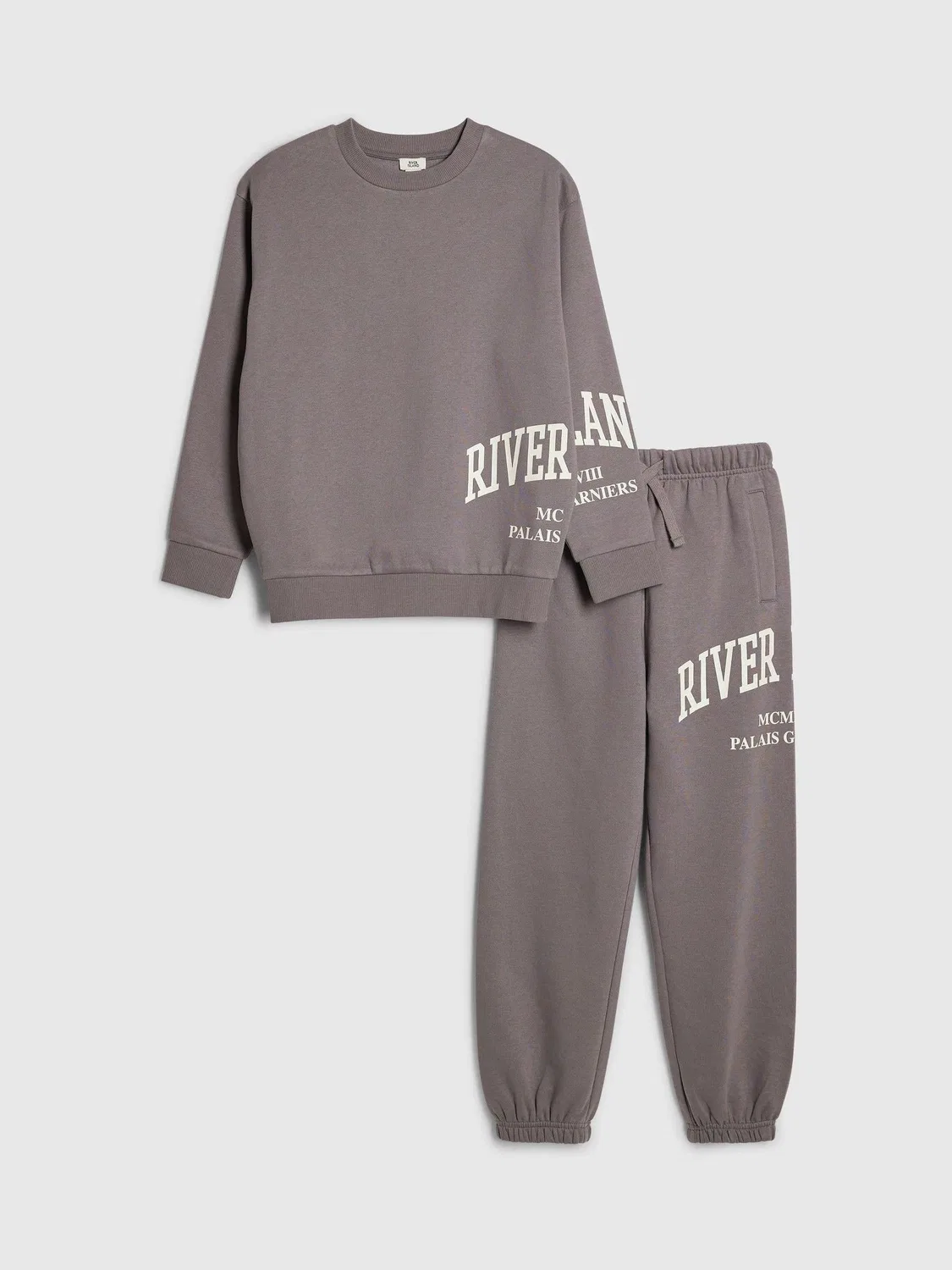 Спортивный костюм River Island Varsity, серый