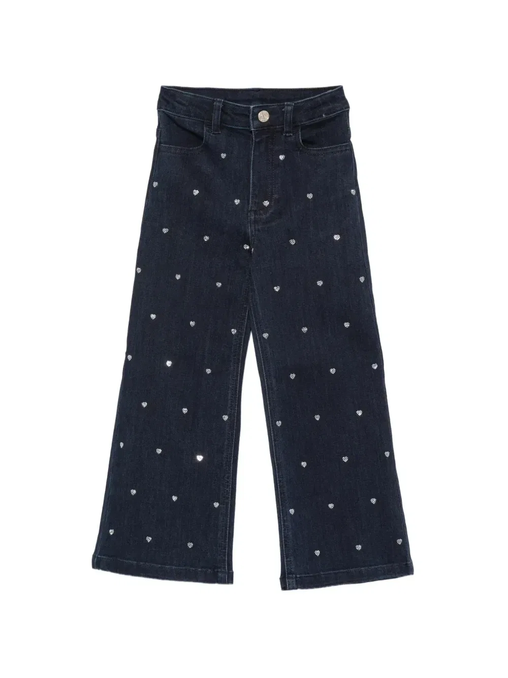 Джинсы с сердечками TWINSET Kids, синий