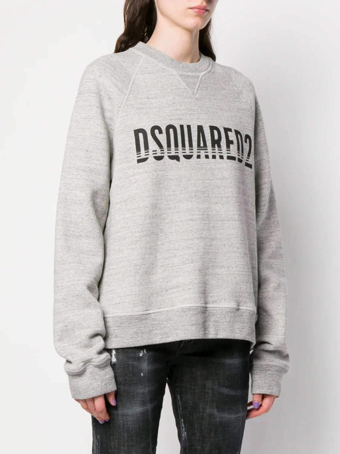 DSQUARED2 Свитшот с логотипом, серый — фото 3