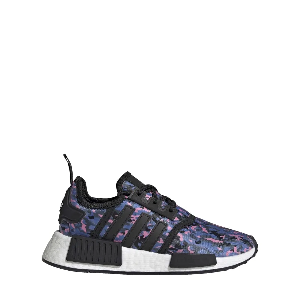 Детские туфли для мальчиков с полосками Nmd R1 Adidas, Black White Black