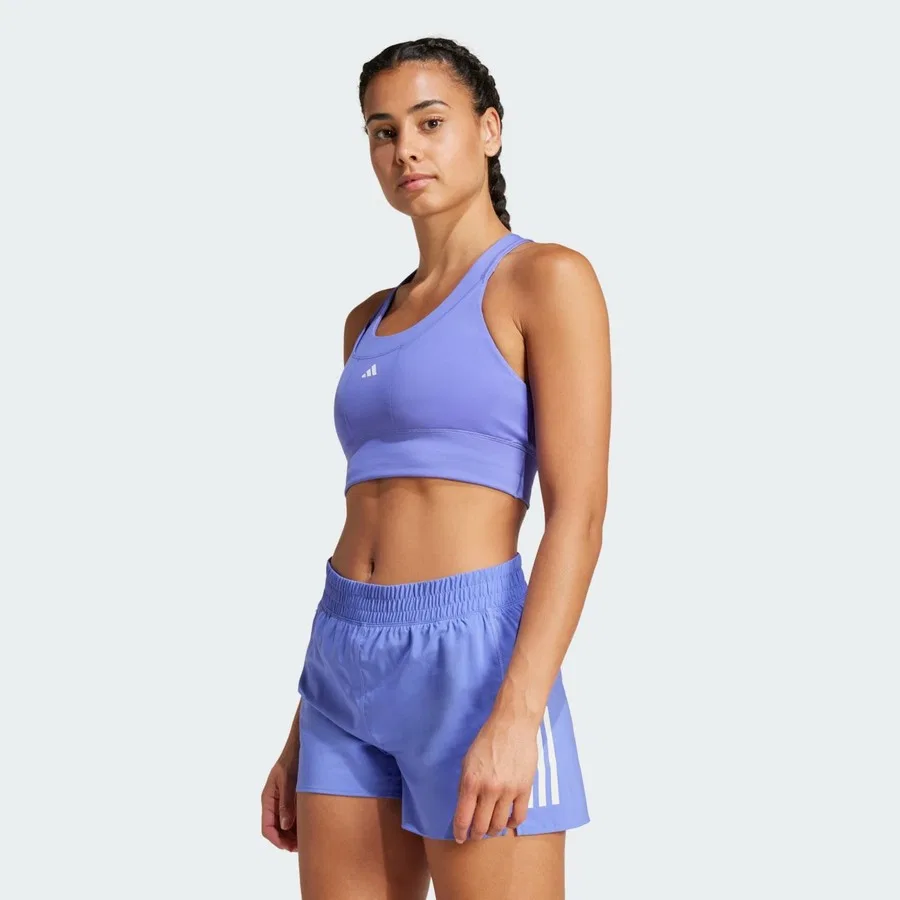 Спортивный бюстгальтер с карманами Run Pocket Medium-Support adidas, Синий