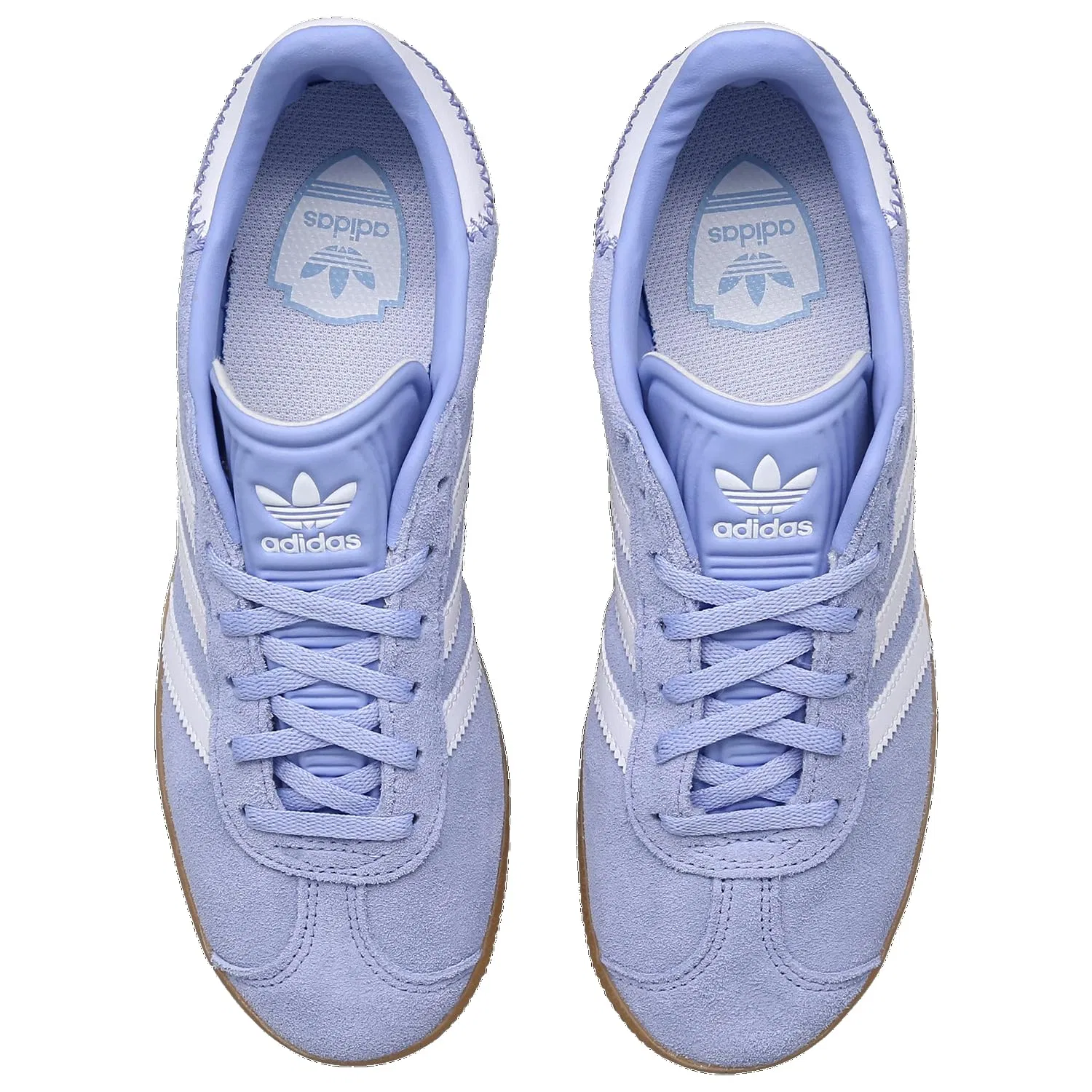 Детские кроссовки для мальчиков с замшевым верхом Gazelle Adidas, Sky Blue White — фото 4