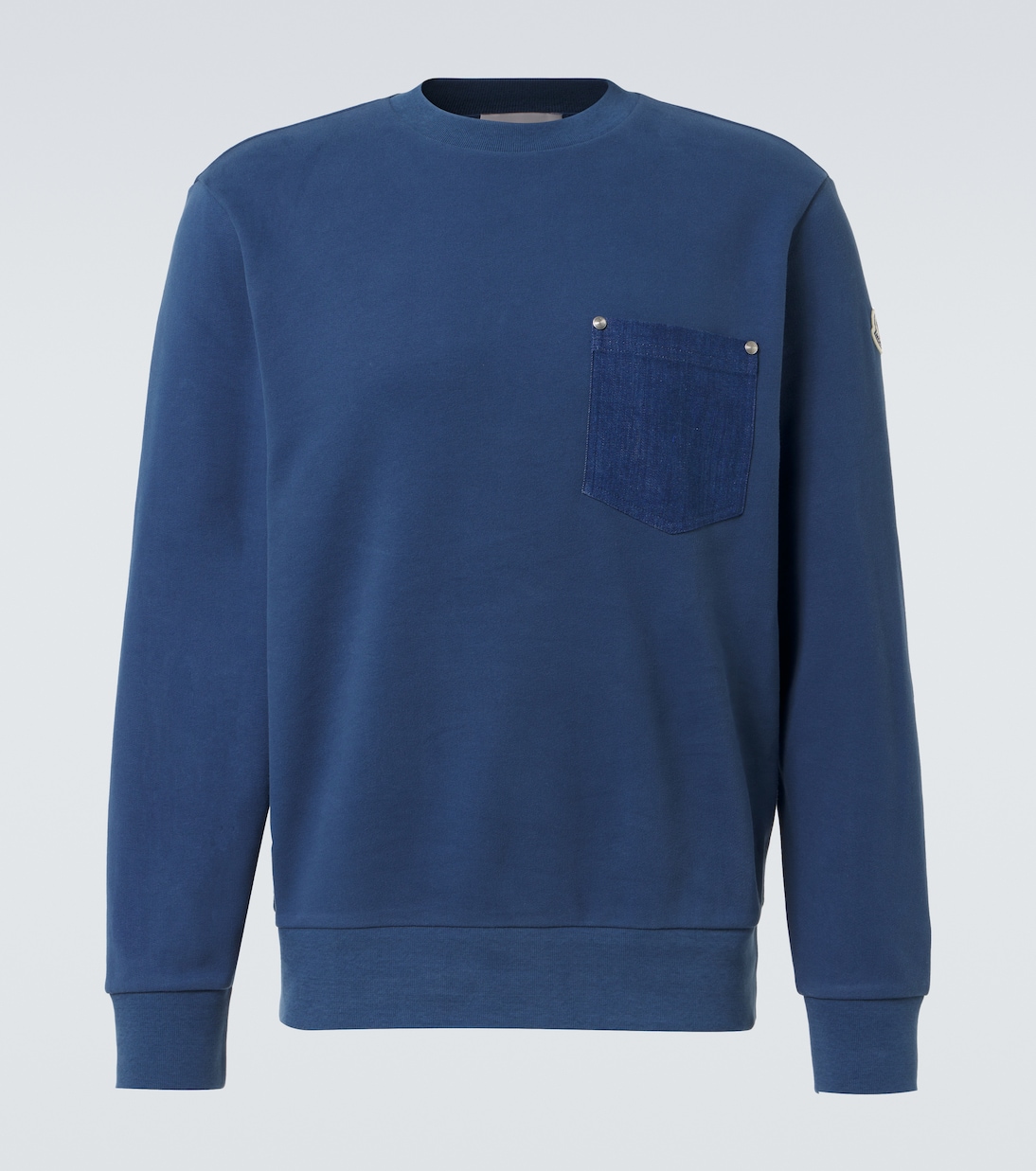 

Хлопковый флисовый свитшот Moncler, Insigna Blue