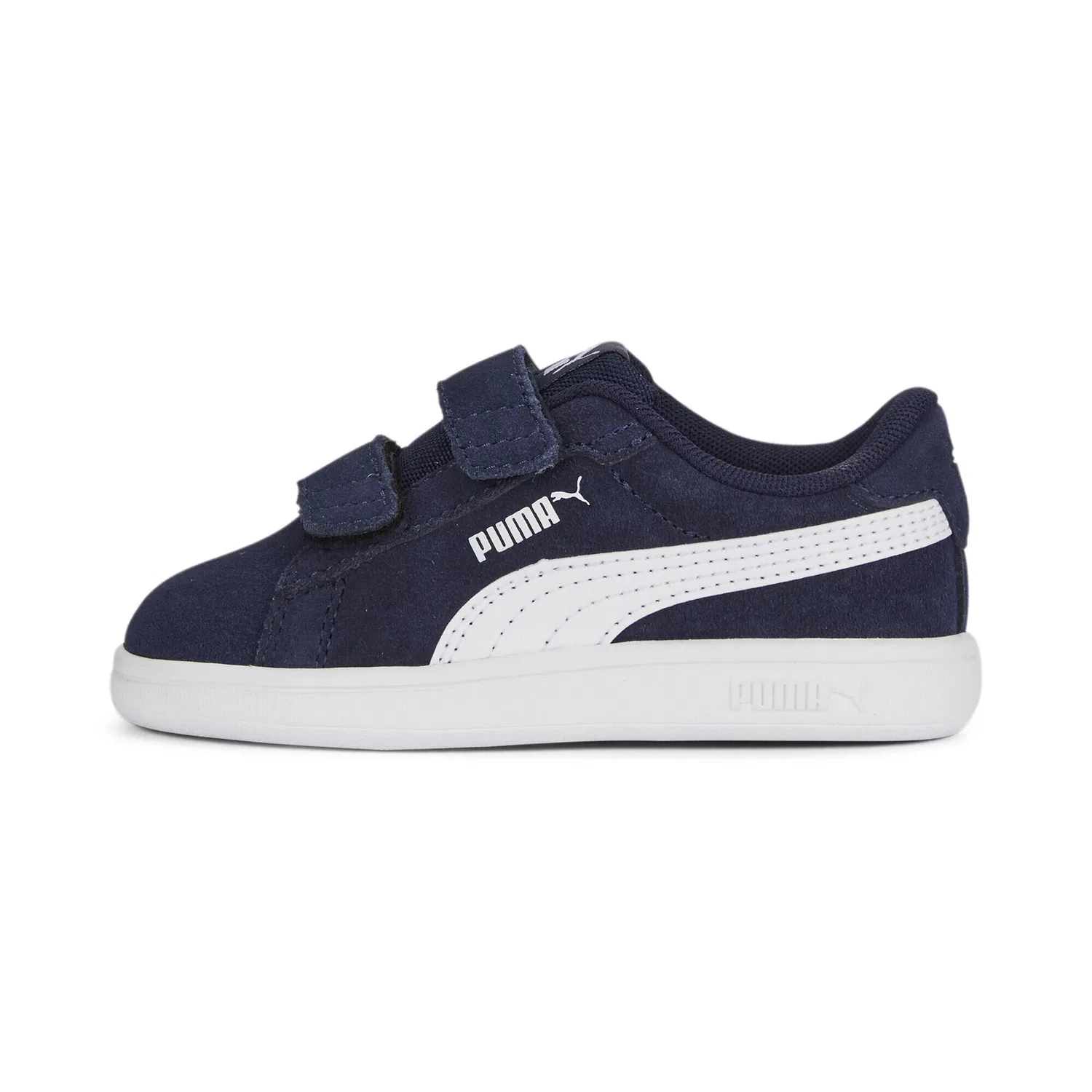 Детские кожаные кроссовки Smash 3.0 SD V Inf Puma, Blau Weiss — фото 3