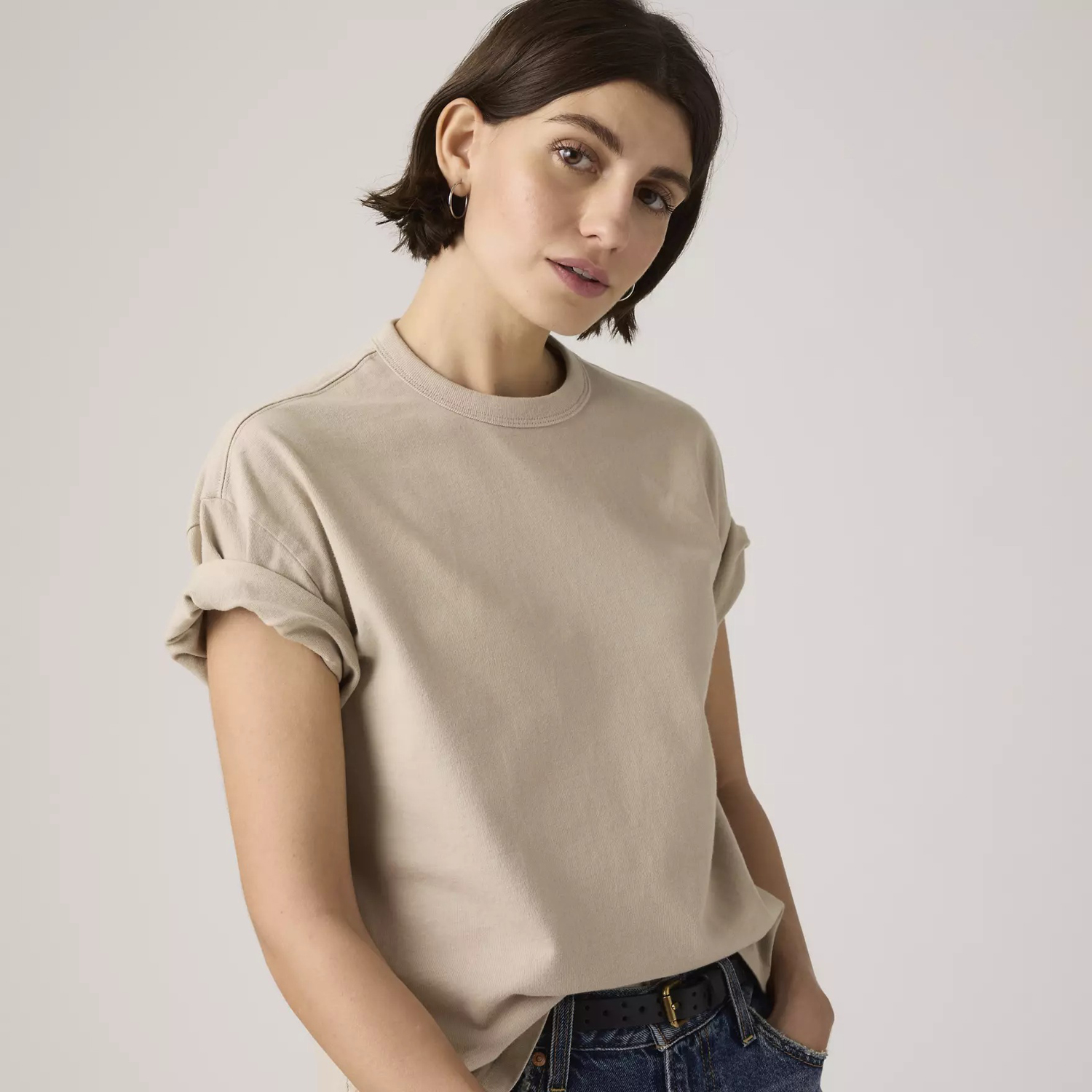 Футболка Levi's Premium Vintage Garment Dye Short-sleeve, серо-бежевый — фото 3