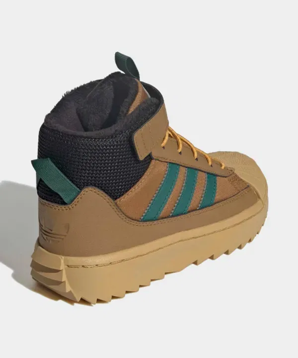 Зимние ботинки Superstar, детские, Adidas, коричневый — фото 4