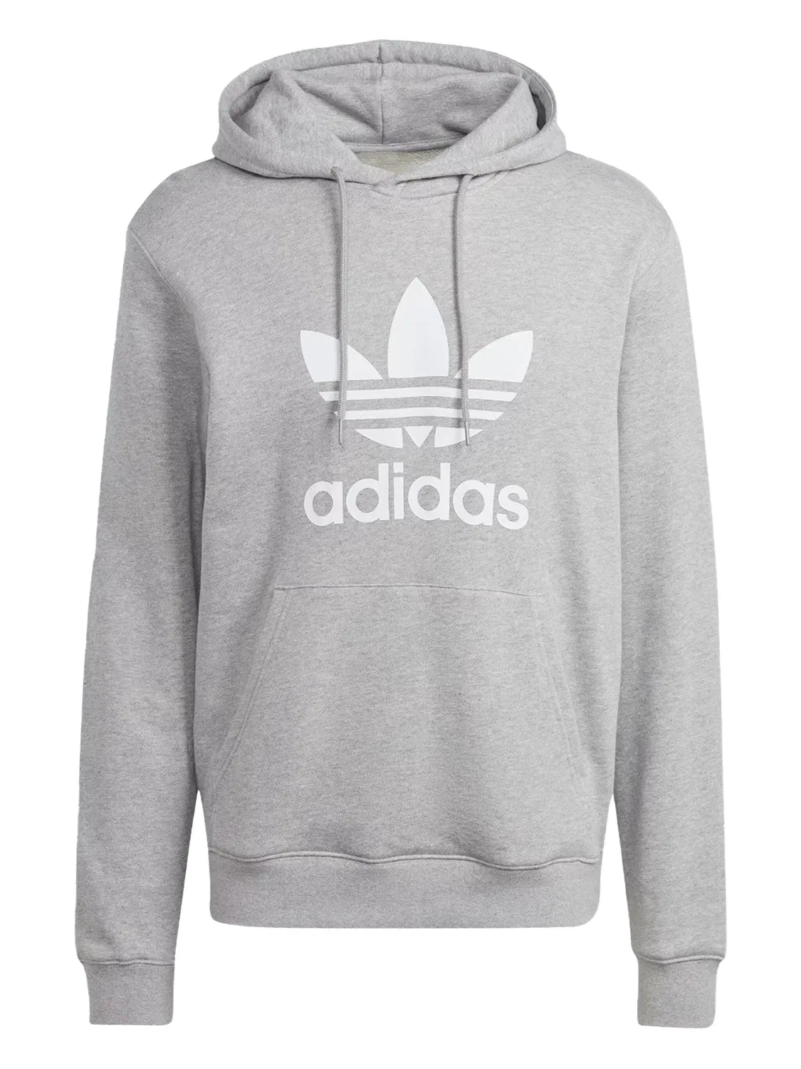 Худи средней серой полоски Adidas, серый