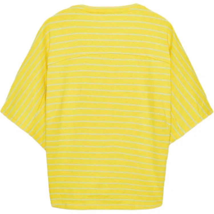 Женская футболка с круглым вырезом Yellow ZARA, Yellow — фото 3