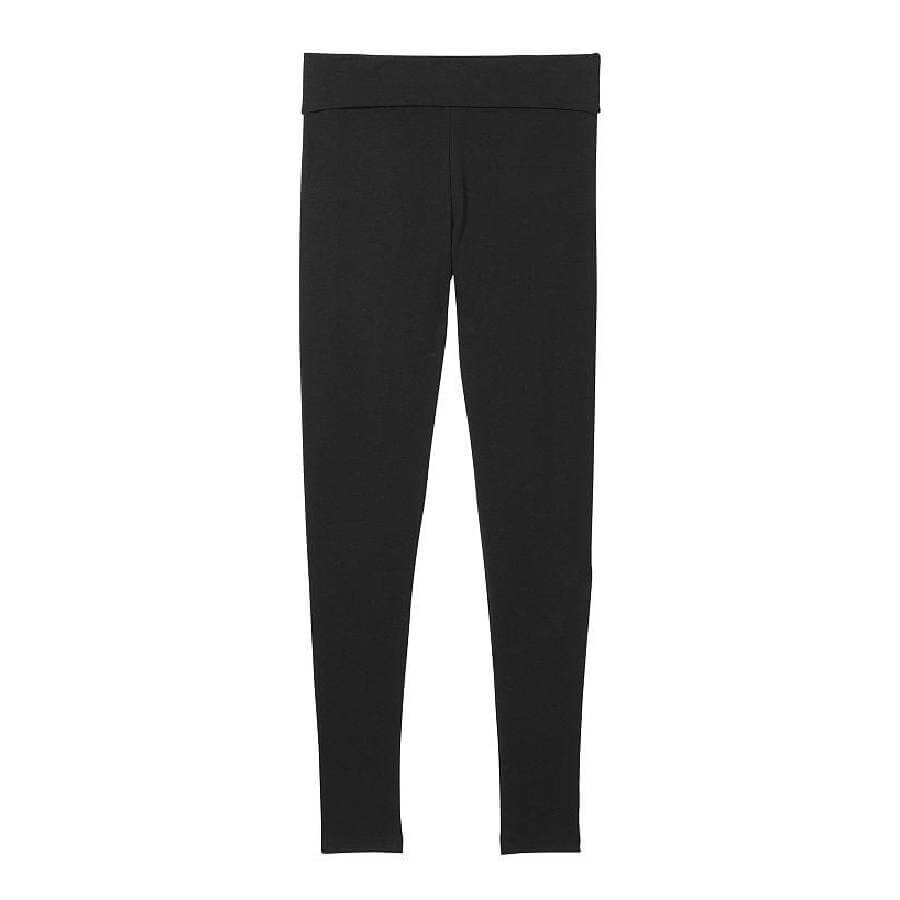 

Леггинсы Victoria's Secret Yoga Mid-Rise Foldover, черный