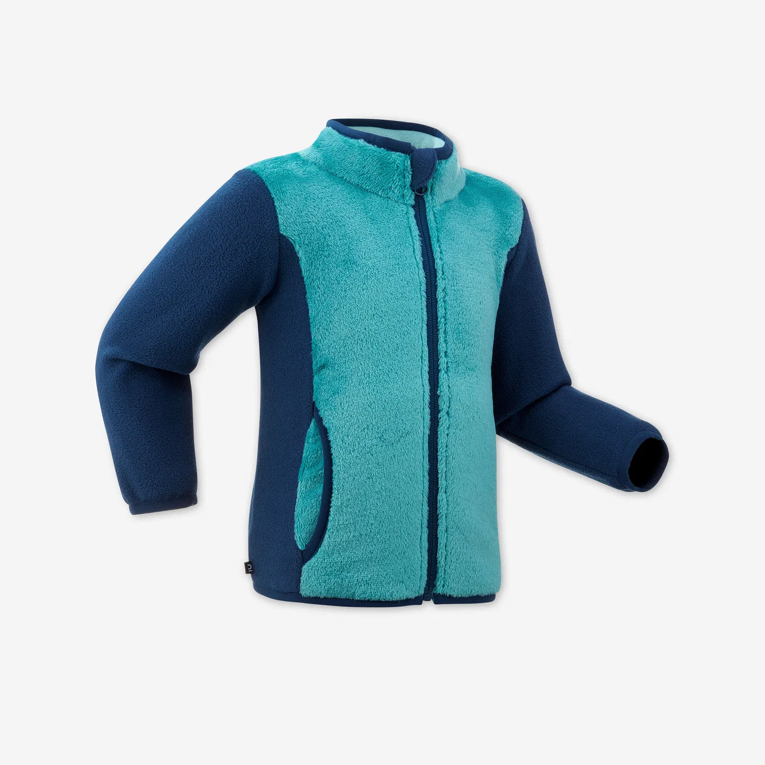 Детская флисовая куртка для девочек Midwarm Wedze, Blaugrau Mitternachtsblau