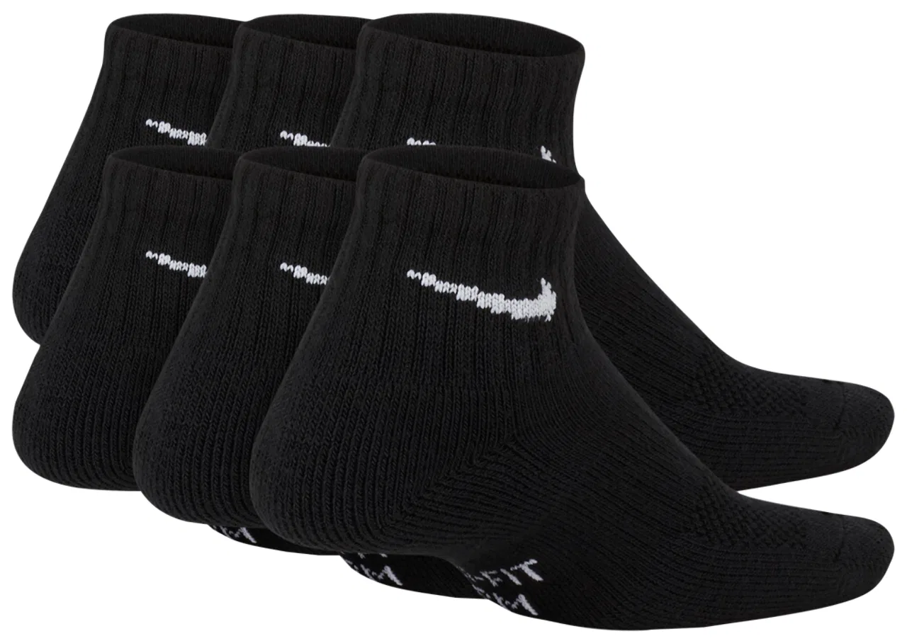 Носки для мальчиков 6 Pack Cushioned Quarter Socks Nike, черный/белый — фото 3