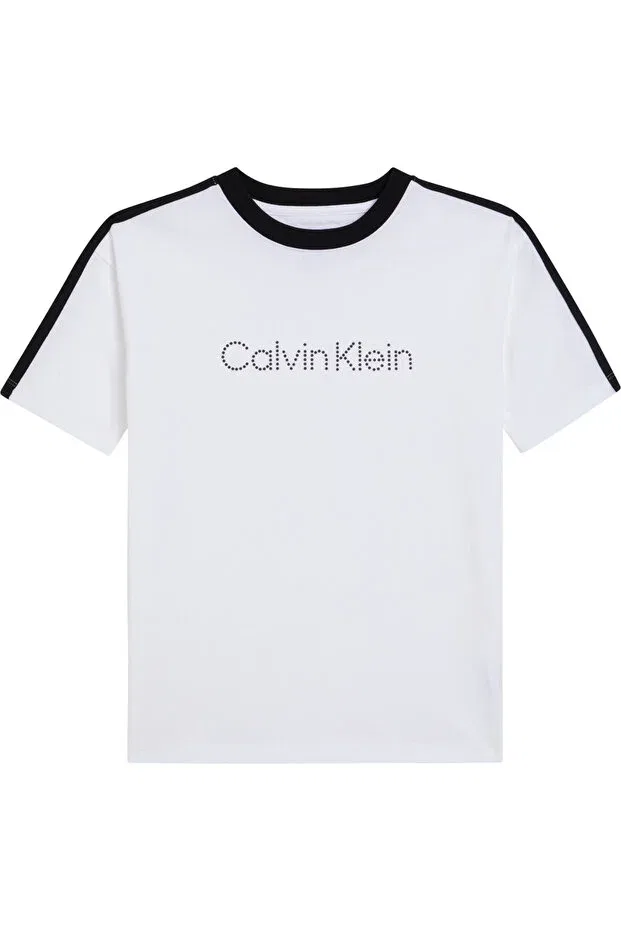 Детская футболка для девочек с коротким рукавом Calvin Klein, White