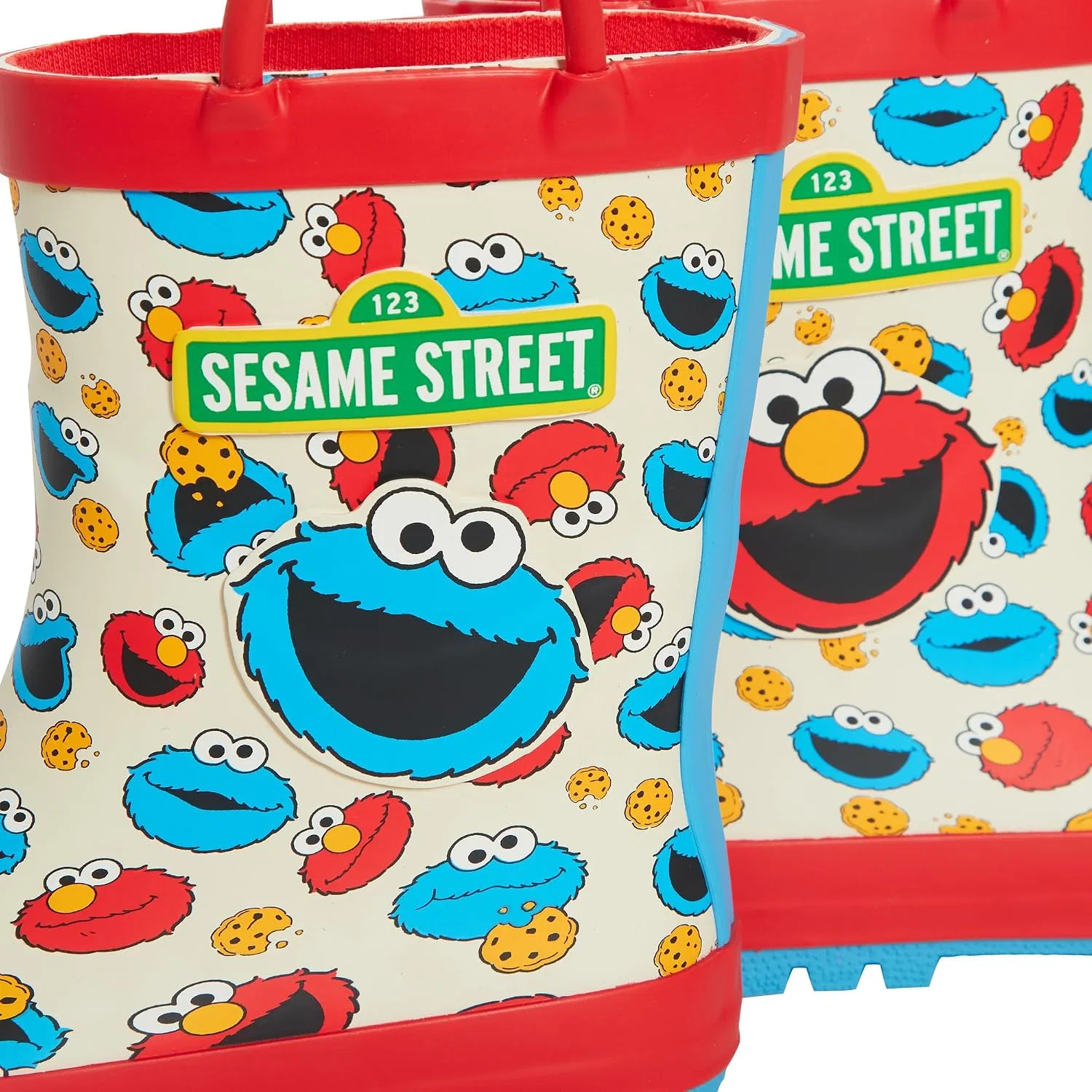 Детские резиновые сапоги для девочек с принтом Sesame Street, White — фото 2