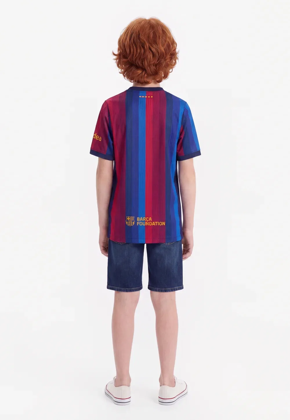 Футболка унисекс с символикой домашнего матча ФК Барселона Nike Performance, Deep Garnet/Blue Void/Blackened Blue/Mineral Yellow — фото 2