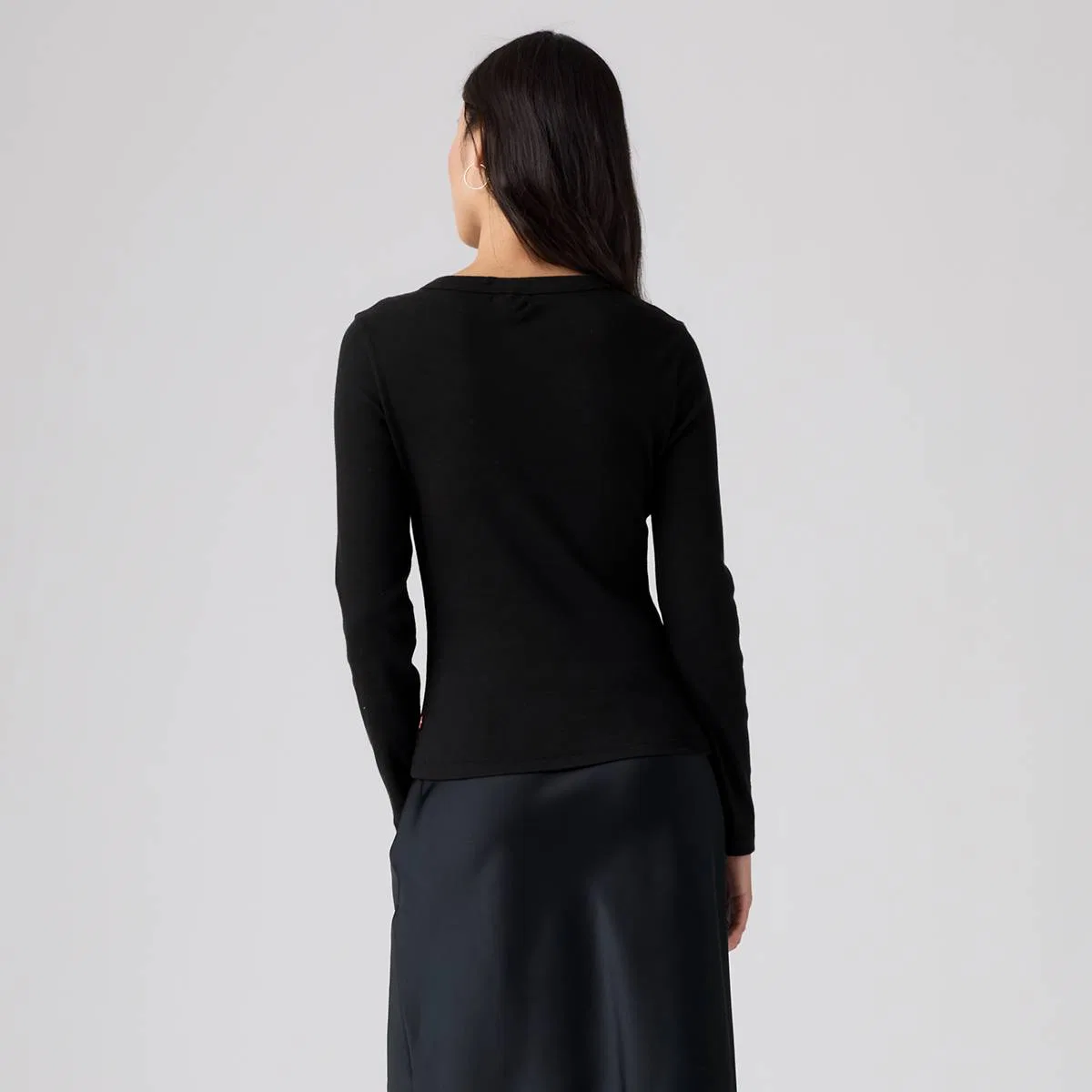 Незаменимая футболка-поло с длинными рукавами Levi's, Anthracite Night - Black — фото 4